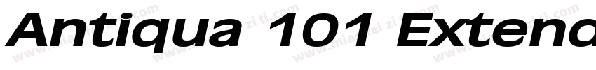 Antiqua 101 Extended BoldItalic字体转换